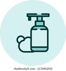 Cleaning liquid soap, illustration, vector on a white background.