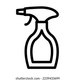 Cleaning Liquid Vector Line Icon Design