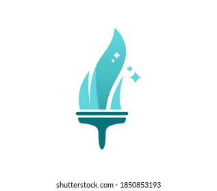 Cleaning logo clean vector icon 