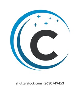  Cleaning Logo Combine With Letter C Vector Template