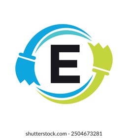 Logokombination mit Vektorvorlage "Buchstabe E"