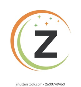  Cleaning Logo Combine With Letter Z Vector Template