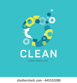 Cleaning logo concept