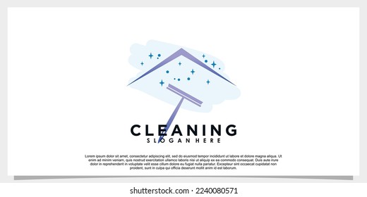 cleaning logo design with abstract concept