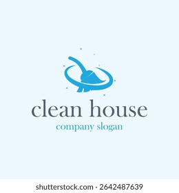 cleaning logo design with cleaning equipment concept, minimalist simple cleaning service symbol, clean house service, modern template illustration, product, business or service brand symbol