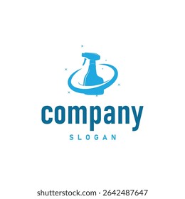 Diseño de logotipo de limpieza con concepto de equipo de limpieza, minimalista simple símbolo de servicio de limpieza, servicio de limpieza de la casa, ilustración de Plantilla moderna, producto, negocio o servicio