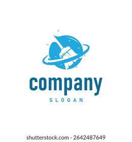 cleaning logo design with cleaning equipment concept, minimalist simple cleaning service symbol, clean house service, modern template illustration, product, business or service brand symbol