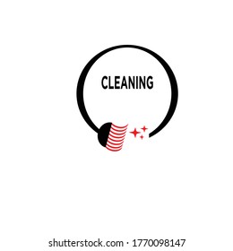 Vector de material de diseño de logotipo de limpieza