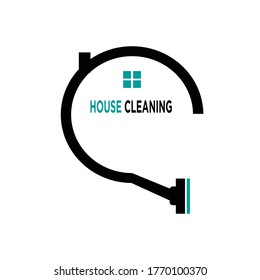 Vector de material de diseño de logotipo de limpieza