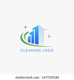 Cleaning logo design. Vector illustration.
