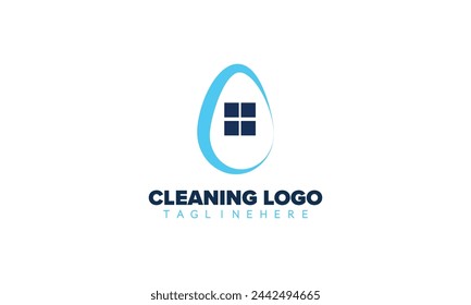  Diseño de logotipo de limpieza. Plantilla de logotipo de ilustración vectorial