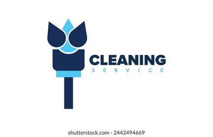  Diseño de logotipo de limpieza. Plantilla de logotipo de ilustración vectorial