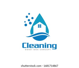 Vector de diseño de iconos de logotipo de limpieza