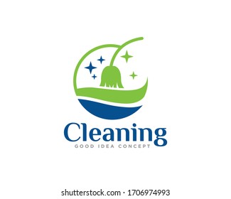 Vector de diseño de iconos de logotipo de limpieza