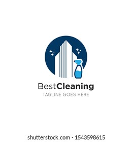 cleaning logo and icon vector illustration design template
