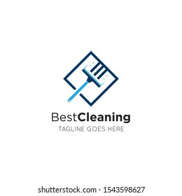 cleaning logo and icon vector illustration design template
