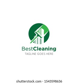 cleaning logo and icon vector illustration design template