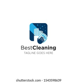 cleaning logo and icon vector illustration design template
