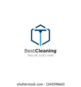 cleaning logo and icon vector illustration design template