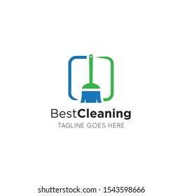cleaning logo and icon vector illustration design template