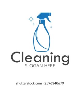 Cleaning logo, cleaning protection logo and house cleaning logo