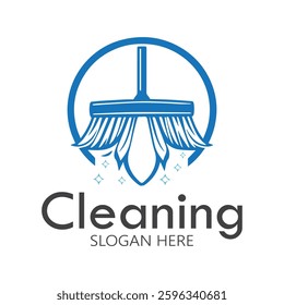 Cleaning logo, cleaning protection logo and house cleaning logo