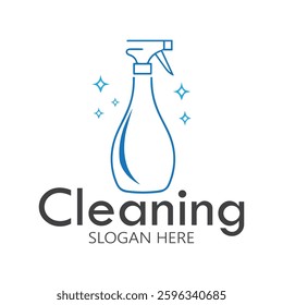 Cleaning logo, cleaning protection logo and house cleaning logo