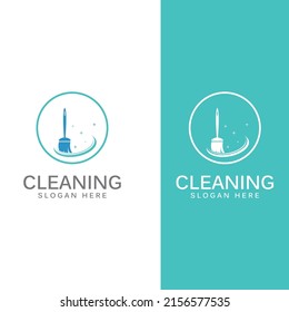 Cleaning logo, cleaning protection logo and house cleaning logo. With vector design concept.
