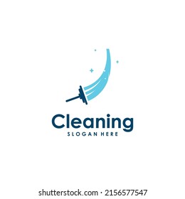 Cleaning logo, cleaning protection logo and house cleaning logo. With vector design concept.