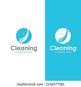 Cleaning logo, cleaning protection logo and house cleaning logo. With vector design concept.