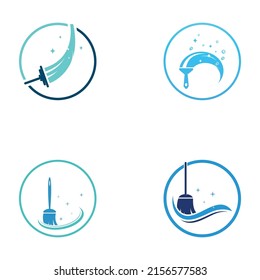 Cleaning logo, cleaning protection logo and house cleaning logo. With vector design concept.
