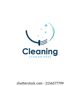 Cleaning logo, cleaning protection logo and house cleaning logo. With vector design concept.