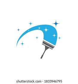 Plantilla vectorial del logotipo de limpieza y de la ilustración del símbolo