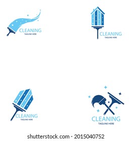 Plantilla vectorial del logotipo de limpieza y de la ilustración del símbolo