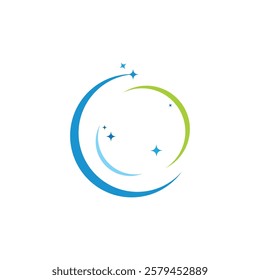 Cleaning logo and symbol ilustration flat design