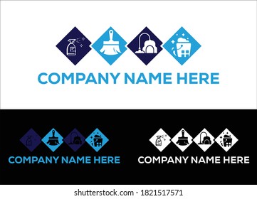 Logo de limpieza y vector de ilustración de símbolo