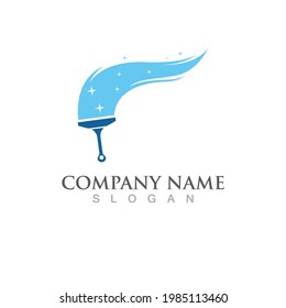 Plantilla vectorial de ilustraciones de símbolos y logotipo de limpieza
