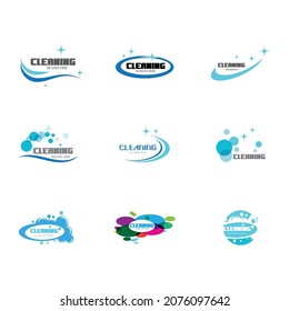 Reinigungs-Logo und Symbol-Vektorvorlage