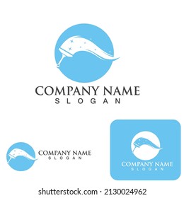 Plantilla vectorial de ilustraciones de símbolos y logotipo de limpieza