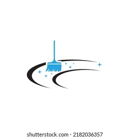 logotipo de limpieza con ilustración vectorial de símbolo