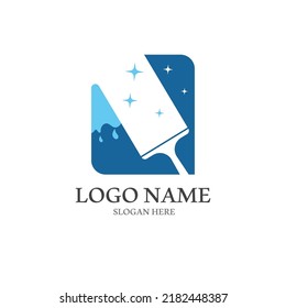logotipo de limpieza con ilustración vectorial de símbolo