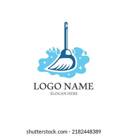 logotipo de limpieza con ilustración vectorial de símbolo