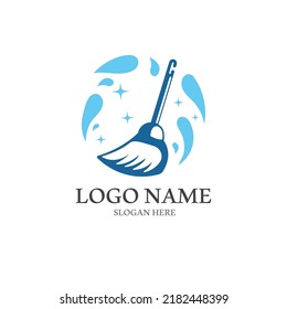 logotipo de limpieza con ilustración vectorial de símbolo