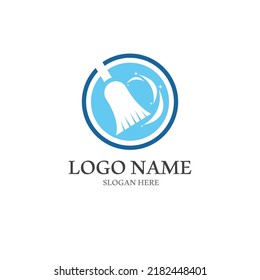 logotipo de limpieza con ilustración vectorial de símbolo