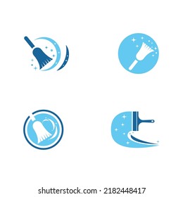cleaning logo with symbol vector illustration