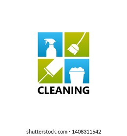 Cleaning Logo Template Design Vector, Emblem, Design Concept, Creative Symbol, Icon