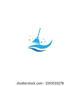 Cleaning logo template vector icon design