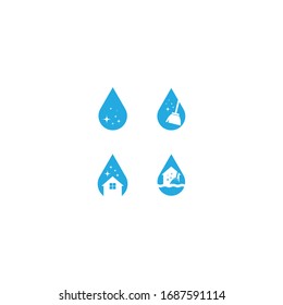 Cleaning logo template vector icon design
