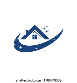 Naturaleza del símbolo vectorial de la plantilla de logotipo de limpieza