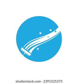 Naturaleza del símbolo vectorial de la plantilla de logotipo de limpieza